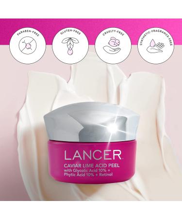Lancer Skincare Caviar Lime Acid Peel with Retinol & Glycolic Acid - 1.7oz - Buy Online on GoSupps.com