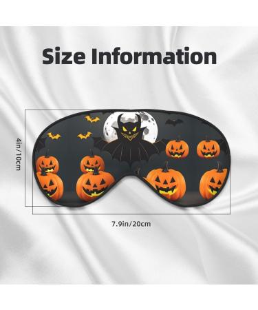 Halloween Moon Bat Pumpkin Print Double-Sided Eye Mask Soft and Light Blocking for Enhancing Sleep Quality - Buy Online on GoSupps.com