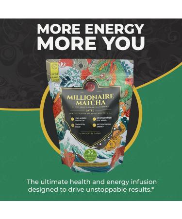 K* PAX Millionaire Matcha Latte Powder for Focus & Mitochondrial Energy Ceremonial Grade | Keto | Dairy-Free 30 Servings - Buy Online on GoSupps.com