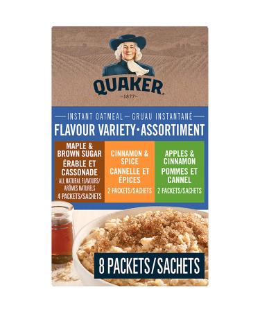 Quaker Instant Oatmeal 3 Flavour Variety Pack 8 Packets 314g 3 Flavour Variety 314 g (Pack of 1)