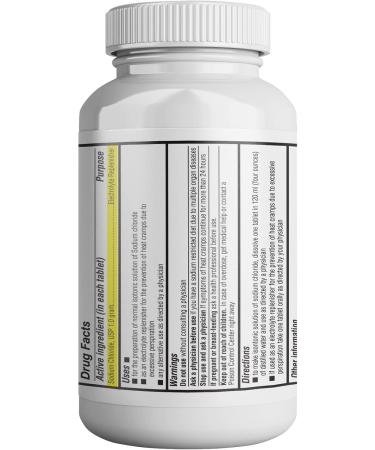 Health Life Sodium Chloride Tablets 1 gm - 300 Count | USP Electrolyte Replenisher & Sodium Mineral Supplement for Hydration - Buy Online on GoSupps.com