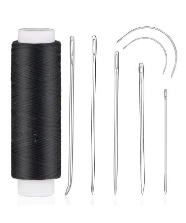 Ftyiwu Waxed Thread 32 Yards (Black)  Leather Sewing Waxed Thread with Hand Sewing Needles  Leather Sewing Thread Set for Home Upholstery Carpet Leather Canvas Repair and Sewing - Buy Online on GoSupps.com