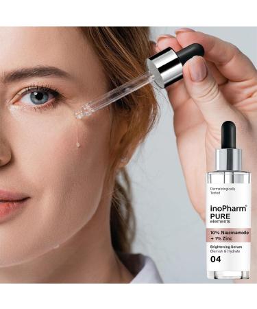 Rubella inoPharm Pure Elements 10 percent niacinamide + 1 percent zinc Brightening Serum for refining blemishes 30 ml - Buy Online on GoSupps.com