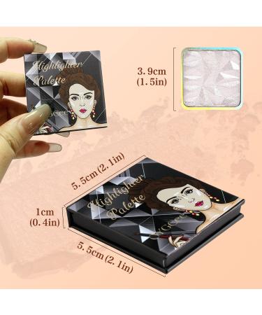 White Silver Glitter Highlighter Makeup Palette - Highly Pigmented Illuminator for Face & Body - Contour & Glow Palette for All Skin Tones - Buy Online on GoSupps.com