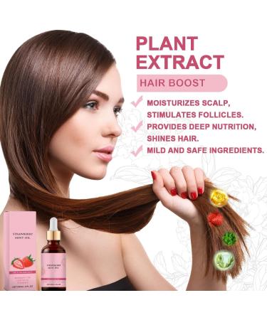 Strawberry Mint Oil Natural Rosemary Essential Oil for Hair Strawberry Mint Hair Oil Hair Serum for Fine and Damaged Hair (1pc) - Buy Online on GoSupps.com