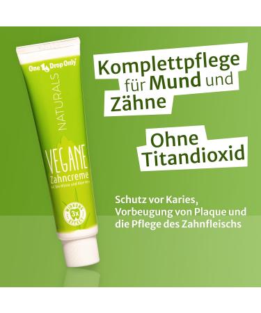 One Drop Only Vegan Toothpaste Double Pack | Natural Gel with Mint Aloe Vera & Stevia | Fluoride-Free + Free Bamboo Toothbrush | 75ml Each - Buy Online on GoSupps.com