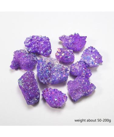 Natural Magic Natural Quartz Electroplated Purple Crystal Cluster Titanium Coating Quartz Cluster Gemstones Home Aquarium Decor ZJGIDTEM (Color : Purple Size : 300g) 300g Purple - Buy Online on GoSupps.com