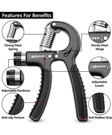 Adjustable Forearm Trainer Set (5-60 kg) - Enhance Grip Strength & Rehabilitation + Free E-Book - Buy Online on GoSupps.com