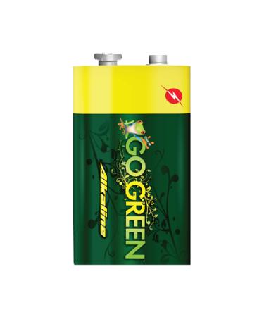 Go Green Power 24005 - 9V Alkaline Batteries, 1pk, 1 ea, green