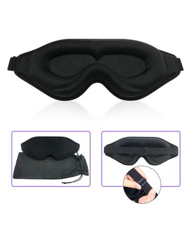 Sleep Mask-Eye Mask for Sleeping 3D Deep Contoured Eye Covers for Sleeping with Adjustable Strap Eye mask for Men Women 99% Block Out Light Soft Comfort for Sleeping Travel Yoga Nap - Buy Online on GoSupps.com