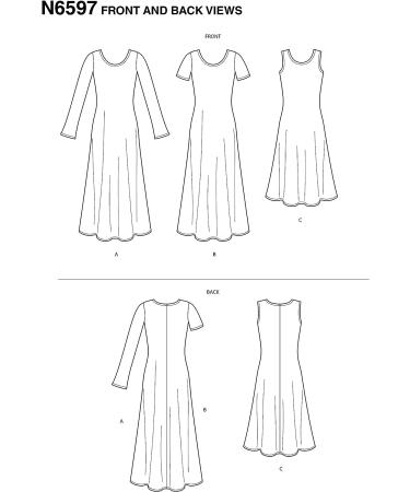 New Look N6597 Misses' Knit Dress - White | Versatile Design - Buy Online on GoSupps.com