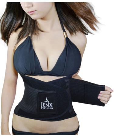 Jenx Fitness Unisex Waist Trainer Great Back Spine Support Reduce Back Pain Black Medium