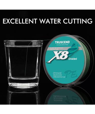 TRUSCEND X8 Pro Grade Braided Fishing Line 20lb 0.16mm 328yds Moss - Ultra Thin, More Powerful, Sensitive, and Abrasion Resistant - Buy Online on GoSupps.com