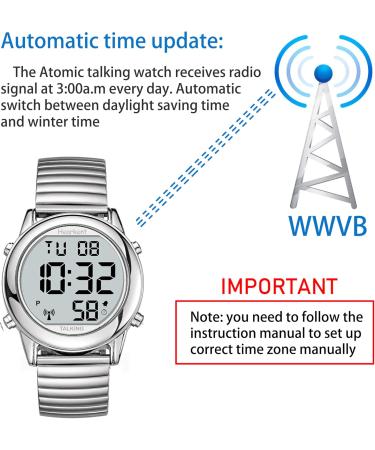 Hearkent Atomic Digital Talking Watch for Seniors | Large Numbers Loud & Clear | Automatic Time Correction | English Speaking | Ideal Gift for Men - Buy Online on GoSupps.com