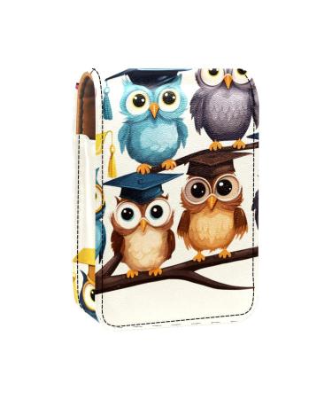 Travel Lipstick Organizer Case Lipstick Case Portable Makeup Bag With Mirror Color Owl Animal Eagle C815v6qgdo