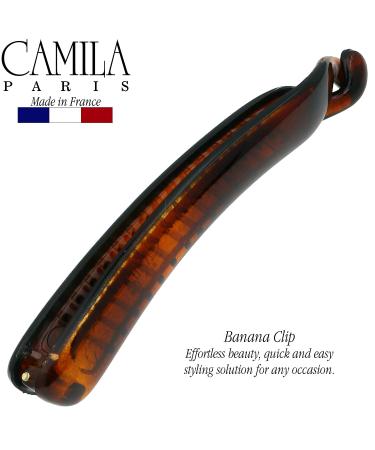 Camila Paris NV133 French Hair Banana Clincher Clip - Classic Girls Updo Ponytail Holder - Non Slip Interlocking Comb - Fashion Hair Accessories for Women - Made in France - Buy Online on GoSupps.com