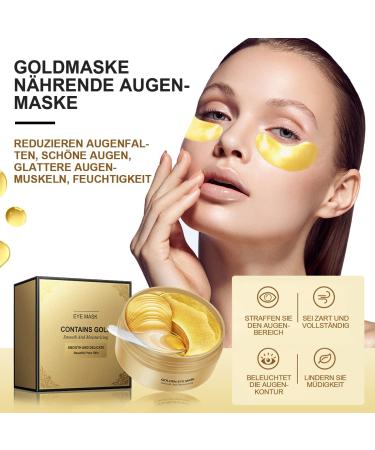 Buy Collagen Eye Pads - 60 Anti-Aging Pads for Dark Circles & Puffiness with Hyaluronic Acid - Gold Radiance Treatment - Buy Online on GoSupps.com
