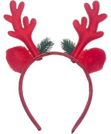 Bowfinity Christmas Inspired Reindeer Antlers Alice Headband Handmade beautiful Xmas Hair Accessory Red Antlers - Buy Online on GoSupps.com