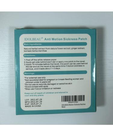 IDOLBEAU Motion Sickness Patches for Cruise - 22 Sea Sickness Patches for Behind The Ear - Buy Online on GoSupps.com