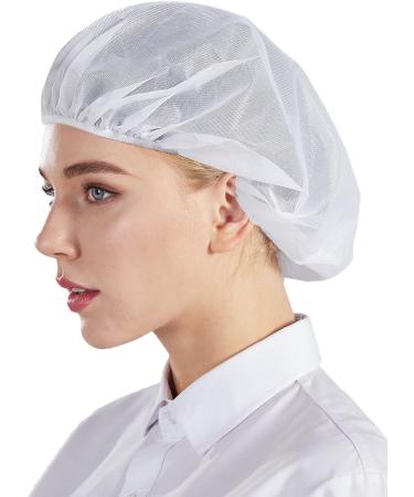 Nanxson 3Pcs White Bouffant Caps - Food Service Hair Nets for Factory Workers | CF9047 - Buy Online on GoSupps.com
