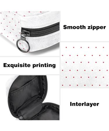 Sanitary Napkin Storage Bag | Feminine Product Pouch | Portable Period Kit Bag - Red Spot Pattern-01 - Buy Online on GoSupps.com