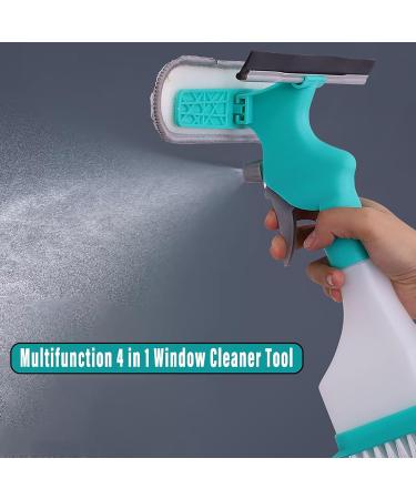 Multifunction 4 in 1 Window Cleaner Tool 4 in 1 Window Cleaner Tool Kit Household Portable Window Cleaning Kit with Spray Bottle Scrub Pad Spray - Buy Online on GoSupps.com