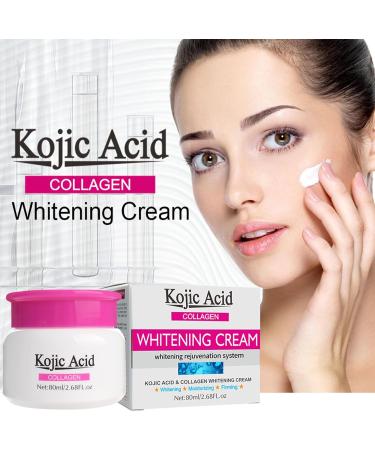 Kojic Acid Cream Skin Brighten Face Cream for Dark Spots Collagen Face Moisturizer Deep Nourshing Anti Wrinkle & Firming Daily Skin Care Cream Non-greasy 2.8 oz - Buy Online on GoSupps.com