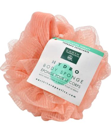 Earth Therapeutics Hydro Body Sponge with Hand Strap Peach (Pack of 12)