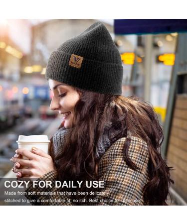 Vgogfly Slouchy Knit Beanie Hat for Men and Women - Black - Buy Online on GoSupps.com