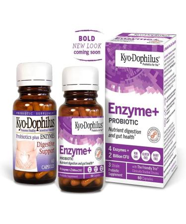 Kyolic Kyo-Dophilus Enzymes+ Probiotic Nutrient Digestion and Gut Health* 60 Capsules - Buy Online on GoSupps.com