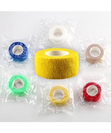 Self Adhesive Bandage Wrap - 1 Inch 6 Pack - Elastic Vet Wrap for Sports Injury Wrist Ankle - Buy Online on GoSupps.com
