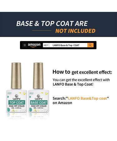 LanFo 6 Colors Gel Nail Polish Set - Red, Brown, Pink, White - Nude Glitter - UV LED Soak Off Nail Art at Home - Buy Online on GoSupps.com