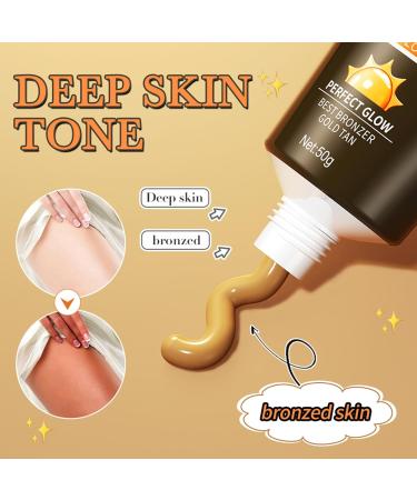  Nurvidis Tanning Cream Self Tanner Bronzing Lotion 50g Sun Tan Accelerator for Solarium Dark Self Tanning Cream for Face and Body for a Soft and Even Bronzing Effect - Buy Online on GoSupps.com