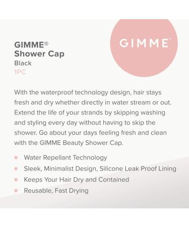 Gimme Beauty Premium Water Repellent Hair Cap for Women - Fast Drying Shower Cap in Black - Silicone Leak Proof Lining - Sleek Minimalist Design - Buy Online on GoSupps.com