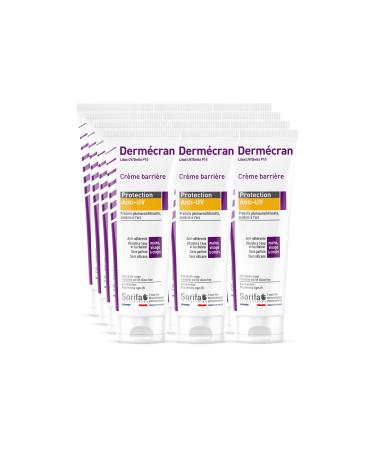 SORIFA Pack of 12 Derm cran Barrier cream - ANTI-UV protection Welding Photosensitizing products Hands face and body High tolerance 125 ml tube.