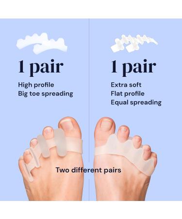 YogaMedic Silicone Toe Separator for Overlapping Toes 4Pcs - Bunion Corrector & Toe Straightener - BPA-Free - One-Size Fit - Toe Spreader for Men & Women - Buy Online on GoSupps.com