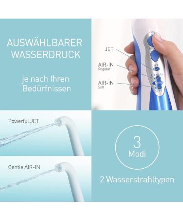 Panasonic Oral Irrigator EW1211 - Cordless Rechargeable Electric Tooth Cleaner in Blue/White | International Shipping Available - Buy Online on GoSupps.com