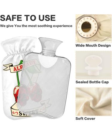 Naanle Cherry Skull Heat Bottle - 2L Transparent Hot Water Bottle for Bed Hand & Feet Warmer | Pain Relief & Cold Therapy - Buy Online on GoSupps.com