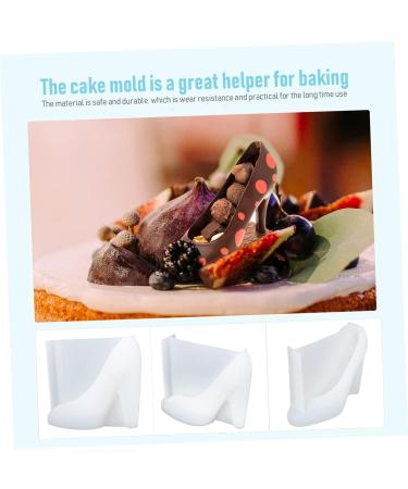 OUNONA High Heels Mold Desktop Mold Decoration Cake Decorating Ice Cube Candy Chocolate Resin Mold Small Cake Board Fondant Mold Soap Mold 3D Muffin White Supplies Silica Gel - Buy Online on GoSupps.com