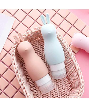 Cute Bear and Rabbit Travel Bottles 3oz - Leakproof Silicone Containers for Lotions, Shampoo & Liquids - Buy Online on GoSupps.com