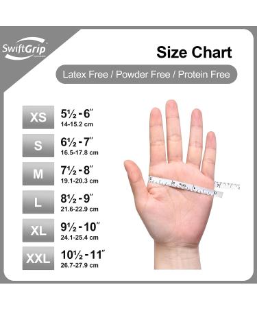 SwiftGrip Disposable Nitrile Exam Gloves 3-mil - Box of 100, Small, White, Latex-Free for Medical, Cleaning, Cooking, Esthetician - Food-Safe, Powder-Free, Non-Sterile - Buy Online on GoSupps.com
