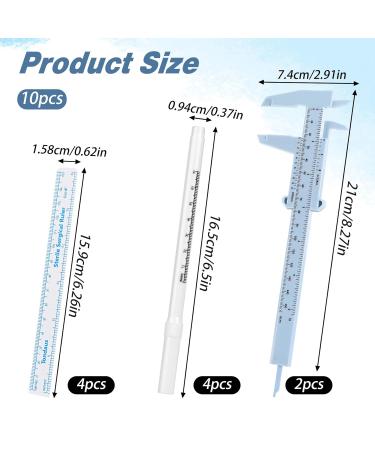KALIONE 10-Piece Eyebrow Microblading Kit | Precision Shaping Tools & Measuring Ruler for Perfect Lip & Brow Mapping | International Shipping Available - Buy Online on GoSupps.com