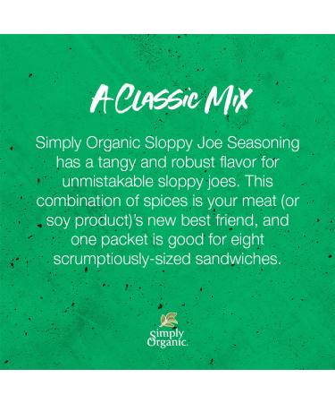 SImple Organic Sloppy Joe Mix | Certified Organic & Gluten-Free | 1.41 oz (Pack of 4) - Buy Online on GoSupps.com