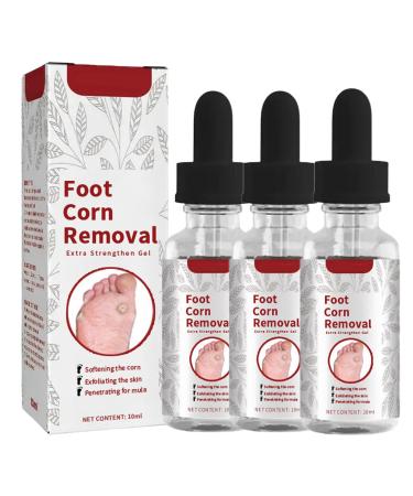 GFOUK Foot Corn Removal Extra Strengthen Gel Foot Corn Removal Gel Corn Removers for Feet Extra Strength Liquid 10ml Foot Corn Removers Liquid (3pcs)