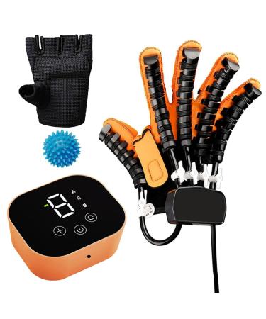 Rehabilitation Robot Gloves Hand Stroke Recovery Equipment Finger Orthosis Adjustable Strength for Hemiplegia Arthritis Dysfunction Recovery(Size:S Color:Left Hand) Small Left Hand