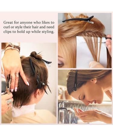 Aimike 12pcs Professional Non-Slip Hair Styling Clips - Black 10.9cm - Salon and Home Hair Cutting Clips for Women and Men - Buy Online on GoSupps.com