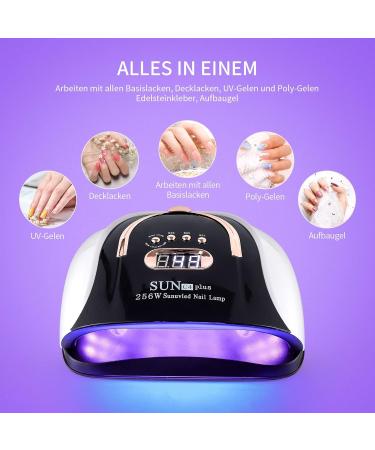LIARTY Portable 256W UV LED Nail Dryer Lamp - Professional Gel Nail Lamp with LCD Display for Perfect Nails - Buy Online on GoSupps.com