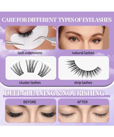 WENDY LASHES Lash Shampoo Kit - Gentle Eyelash Cleanser for Lash Extensions | 60ml with Brushes Comb Bottle & Eye Patch - Ideal for Perfect Lash Care - Buy Online on GoSupps.com