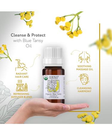HBNO USDA Organic Blue Tansy Essential Oil - 1/3 OZ for Aromatherapy DIY Candle & Soap Making - Travel Size (10 ml - Buy Online on GoSupps.com