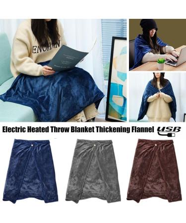 Bowtong Electric USB Heated Scarf & Blanket - 3 Gear Fast Heating Flannel Cloak | Warm Winter Wear (39.37 x 27.56 in) - Buy Online on GoSupps.com